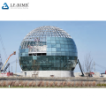 Construcción de estructura de marco de acero personalizado para Novo Theatre Planetario con techo de cúpula de vidrio